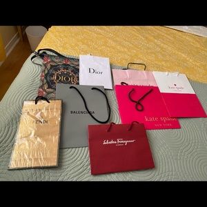 Christian Dior etc.Assorted Designers shopping bags